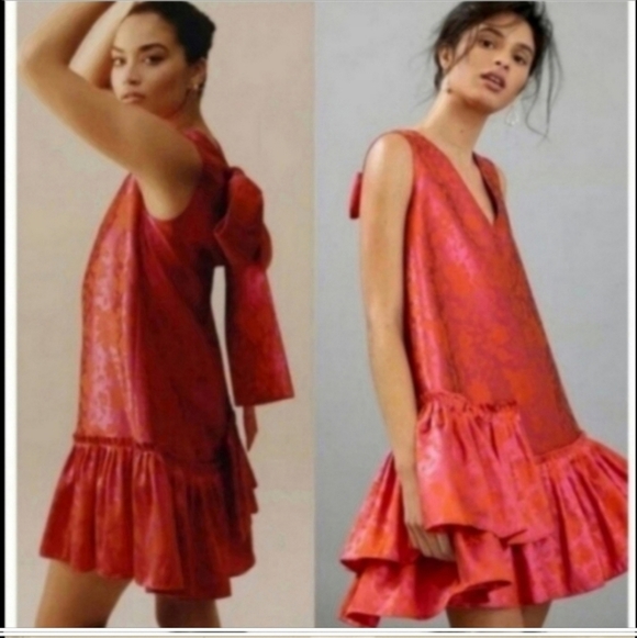 Exquise mini ruffle Mini dress anthropologie - Picture 2 of 9